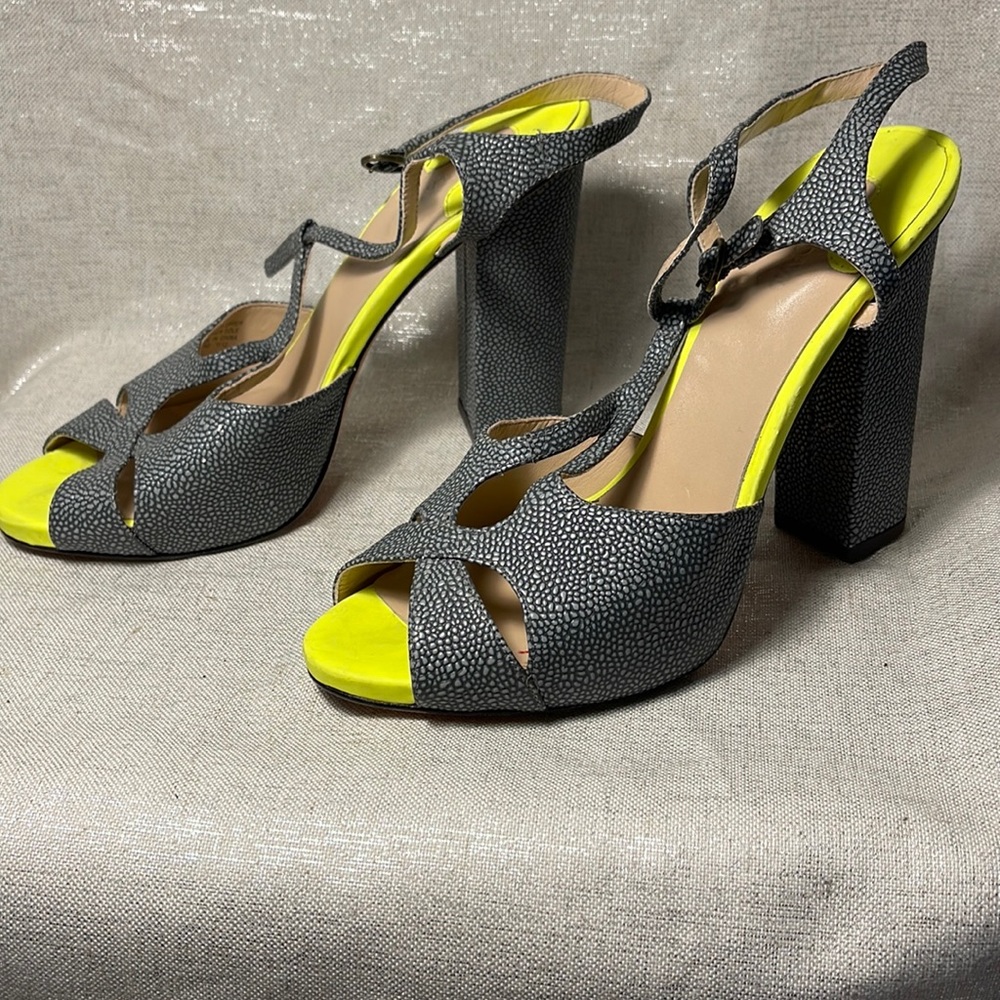JOAN & DAVID COLORFUL T-STRAP HIGH HEEL